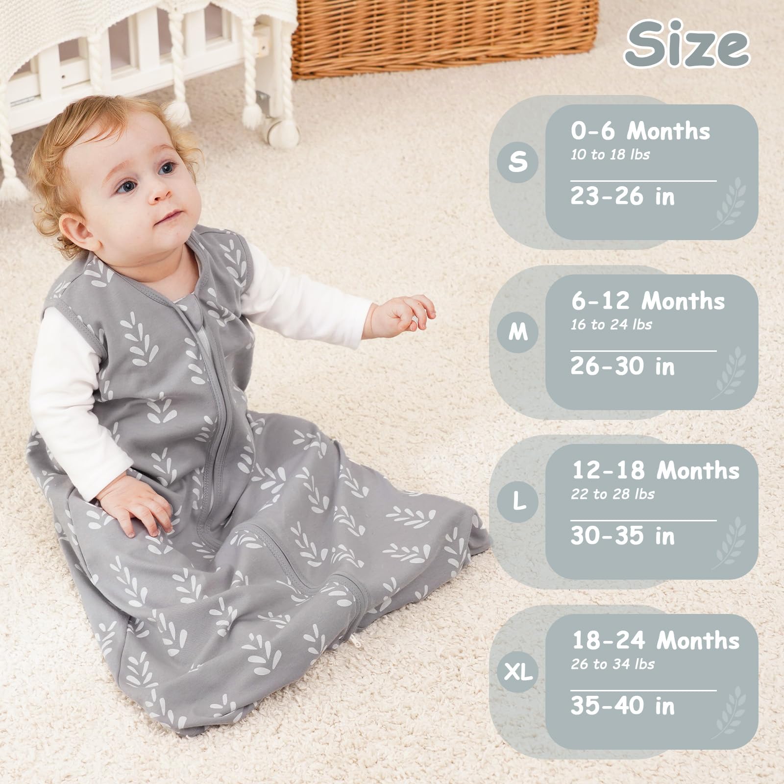 Looxii Sleep Sack legroom shot highlights space for movement.