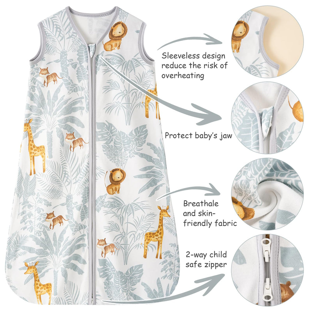 Looxii Sleep Sack neck and arm openings ensure a secure fit.
