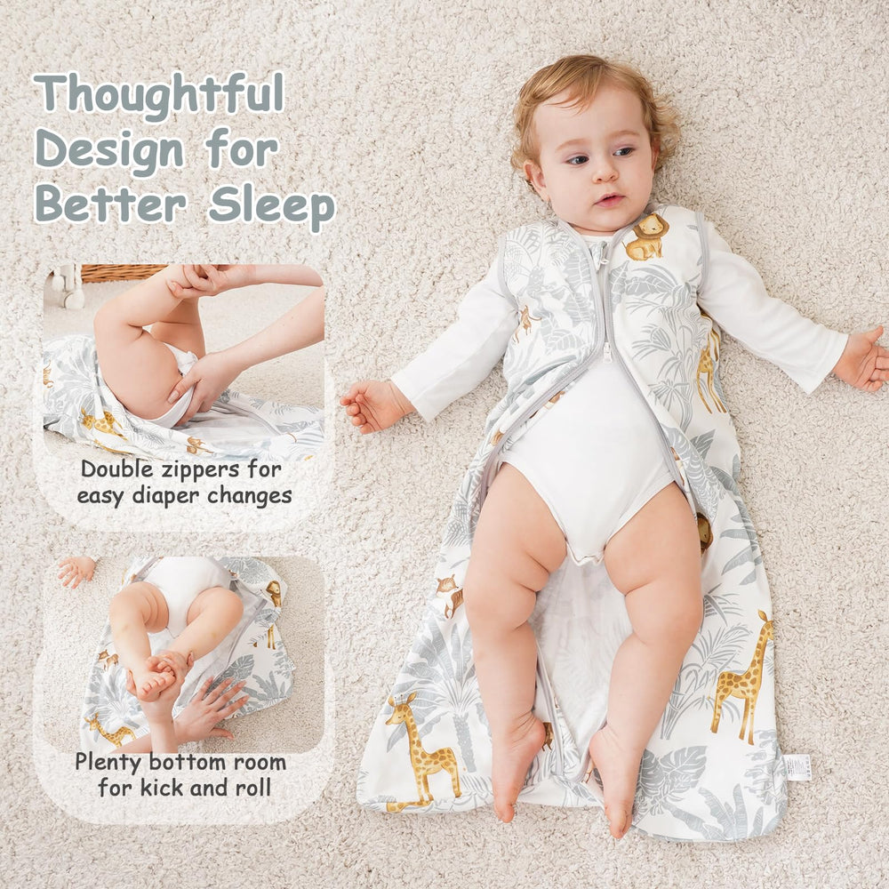 Looxii Sleep Sack two-way zipper for easy night changes.