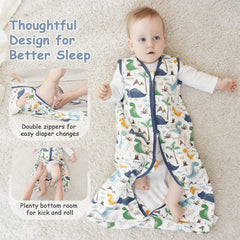 Looxii sleep sack with 2-way zipper for easy diaper changes without waking baby