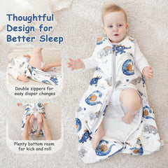 Looxii Baby Sleep Sack 2-way zipper open enables easy nighttime diaper changes