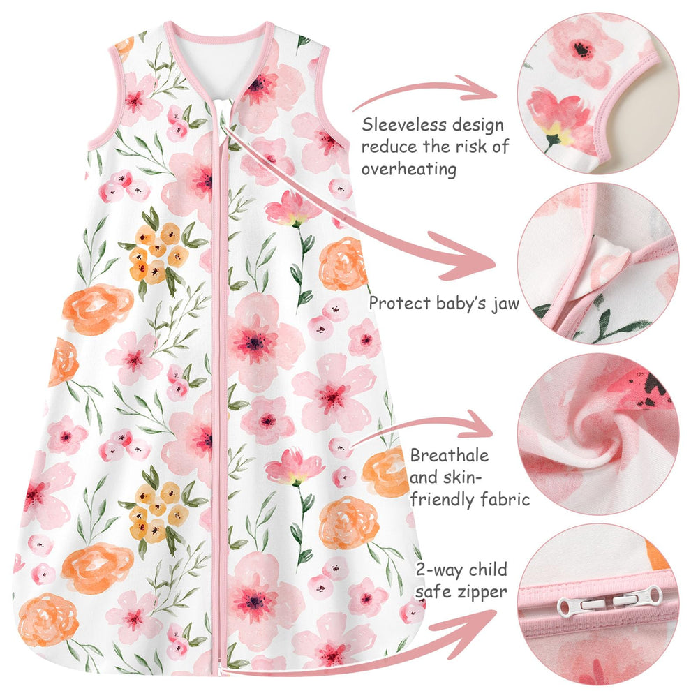 Looxii sleep sack shows safe arm and neck openings for snug fit.