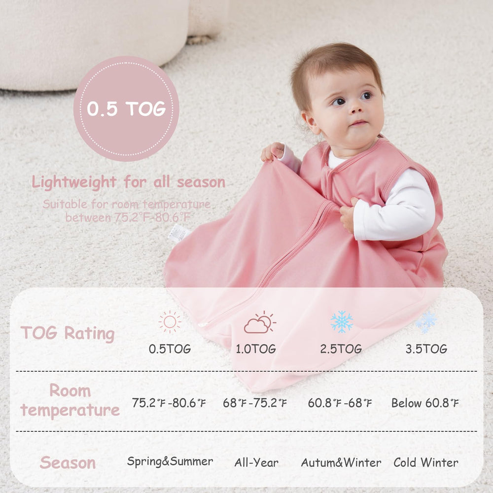 Looxii baby sleep sack safety design with arm and neck openings prevents slipping.