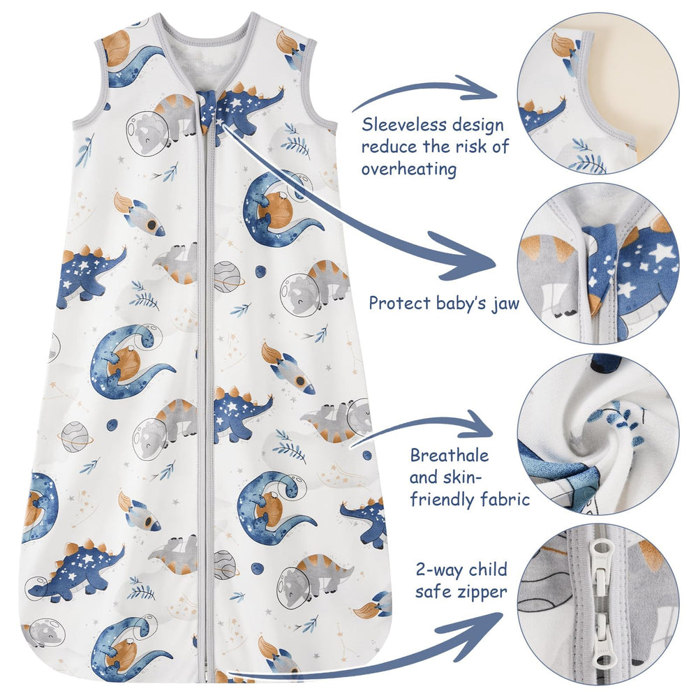 Looxii baby sleep sack features secure neck and arm openings for a safe fit