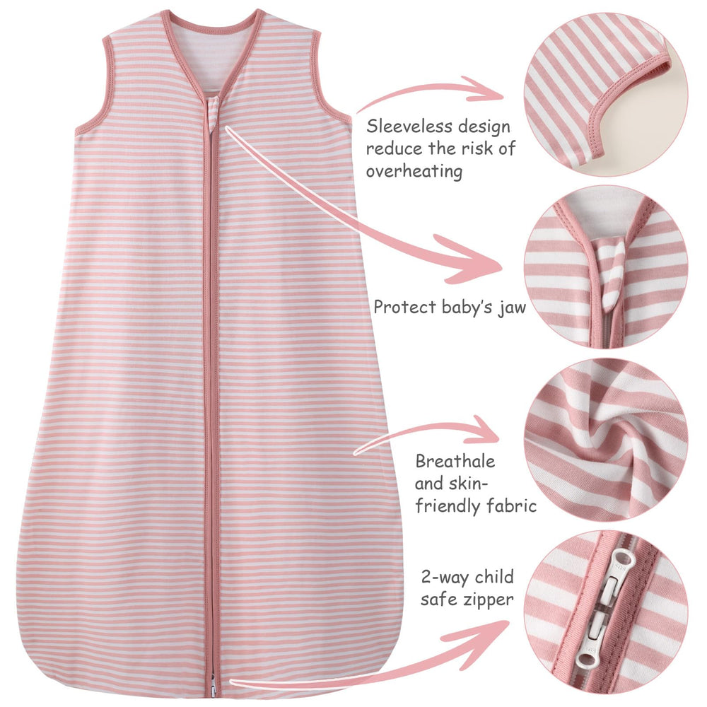 Looxii baby sleep sack spacious interior supports leg movement while staying secure.