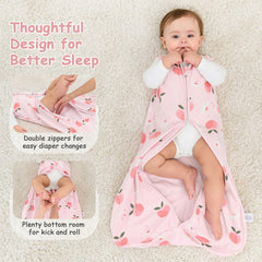 Looxii baby sleep sack two-way zipper enables easy night diaper changes.