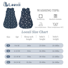 Looxii 2.5 tog wearable blanket provides gentle warmth for chilly nights.