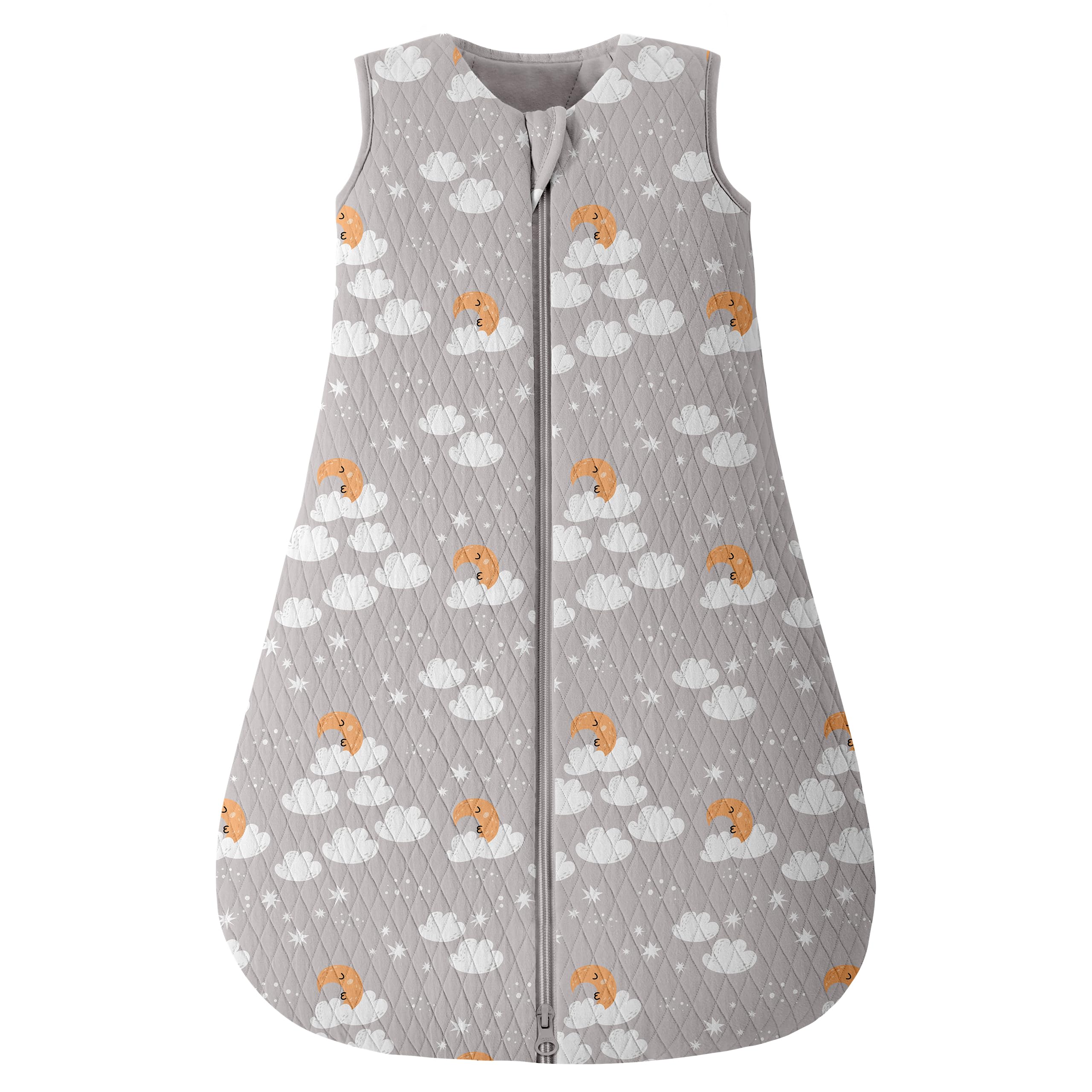 Looxii baby sleep sack fabric close-up highlights soft cotton exterior for gentle skin contact.