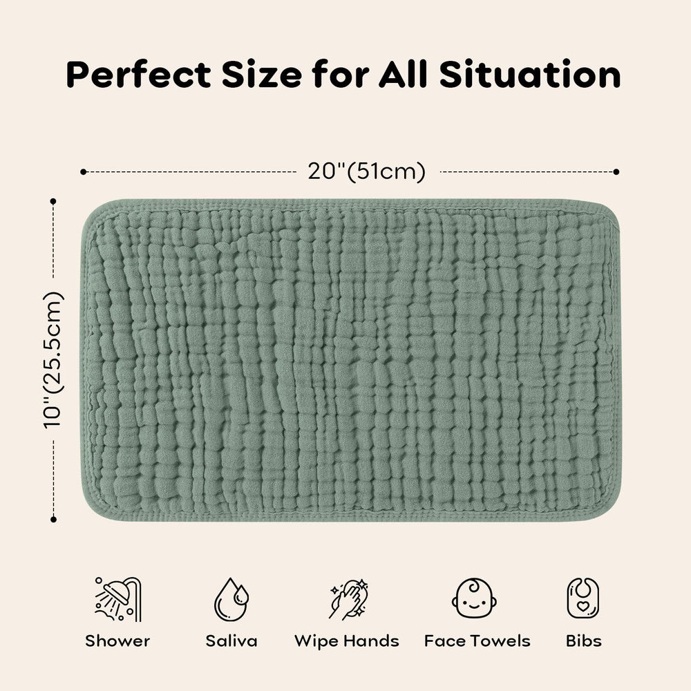 Looxii burp cloths are machine washable and quick-drying.