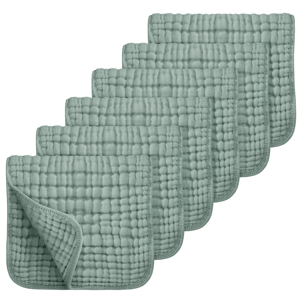 Looxii six-layer burp cloth showcasing high absorbency for drool and spit-up.