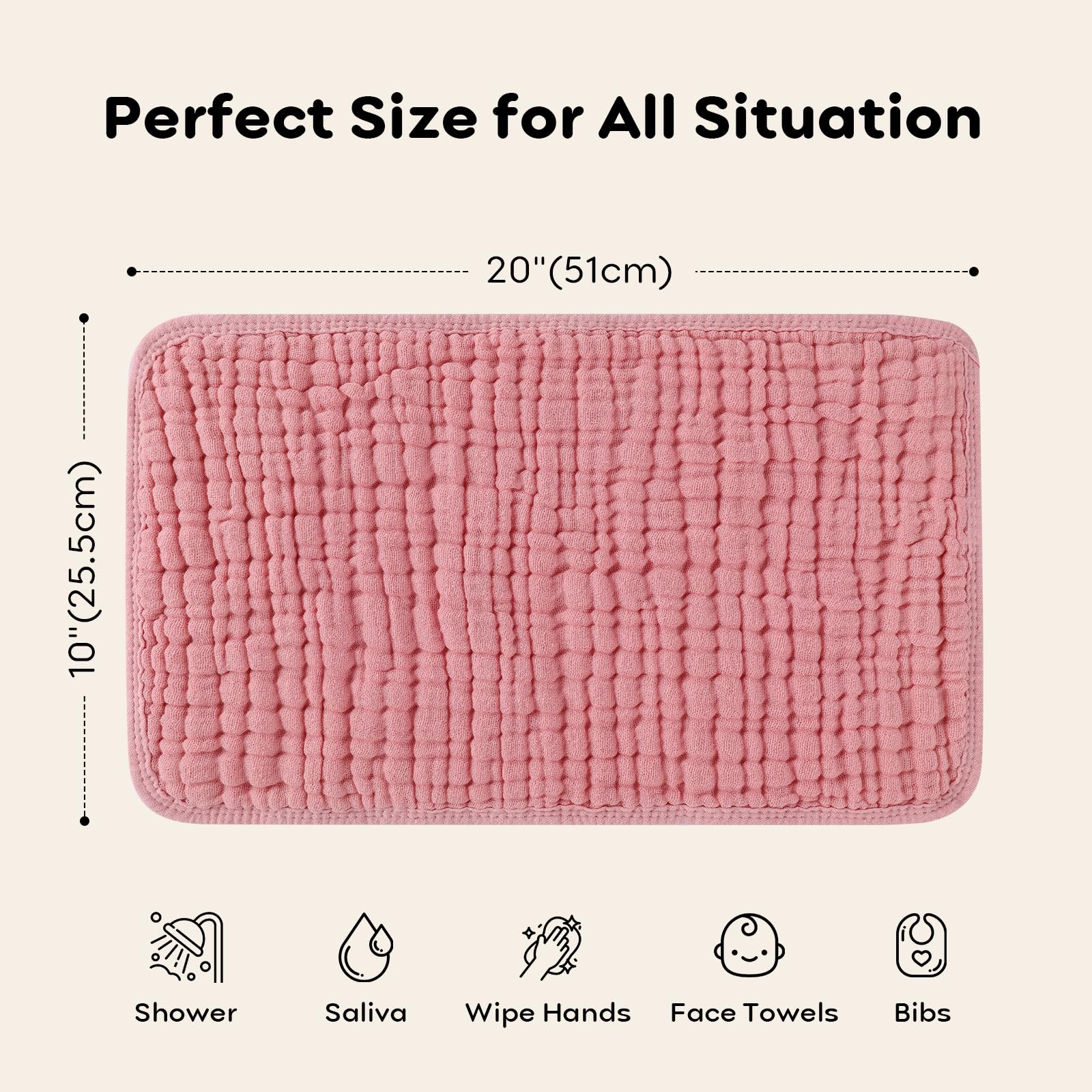 Looxii burp cloths machine washable quick-drying for busy parents.
