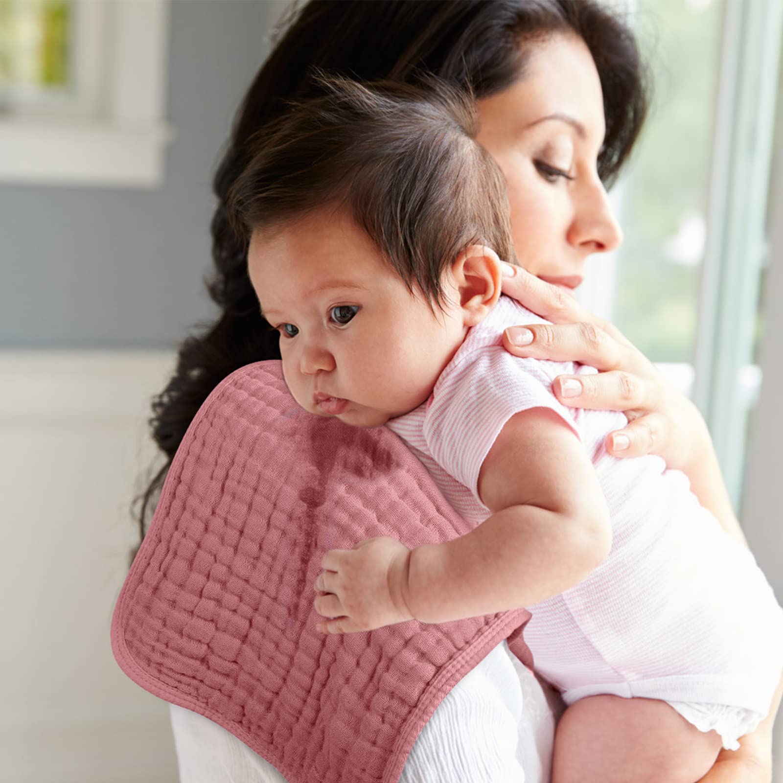 Looxii burp cloths multi-use for burping, cleaning, or as a changing pad cover.