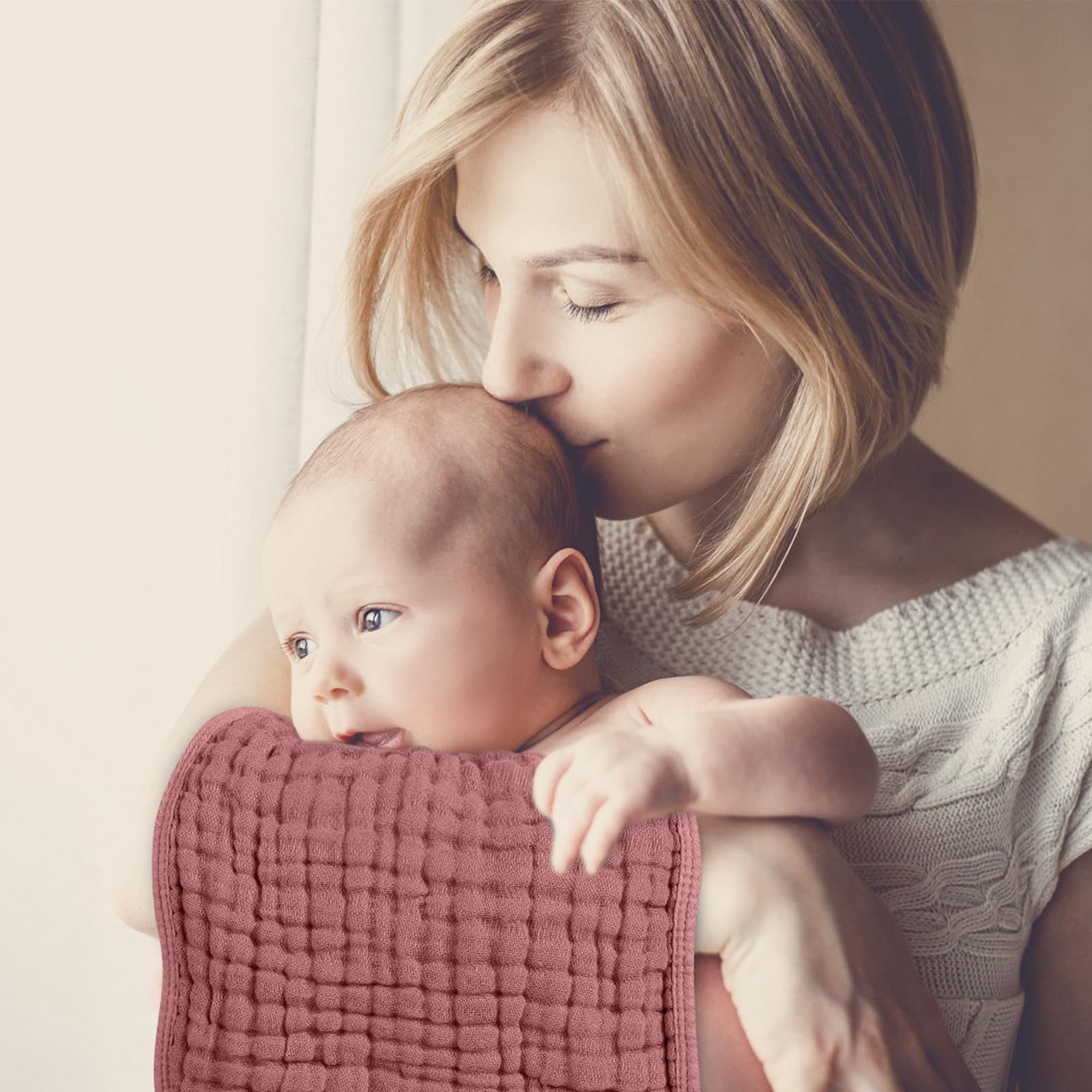 Looxii Muslin Burp Cloths washable durable — easy care for daily use.