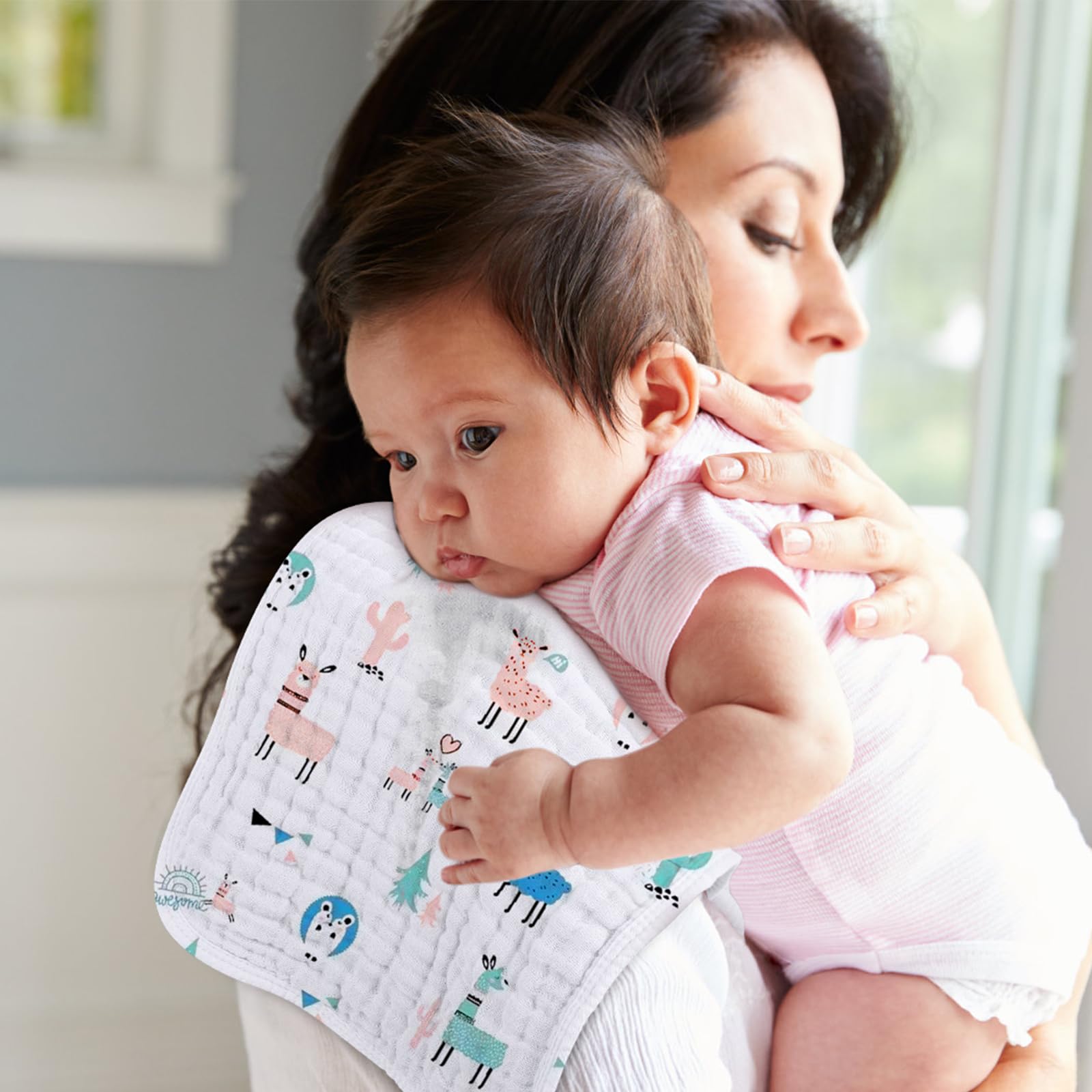 Looxii muslin burp cloths reinforced edges reduce unraveling over time
