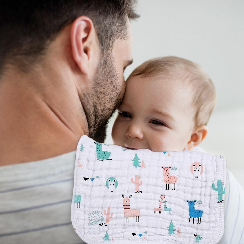 Looxii muslin burp cloths pre-washed for lasting softness and less shrinkage