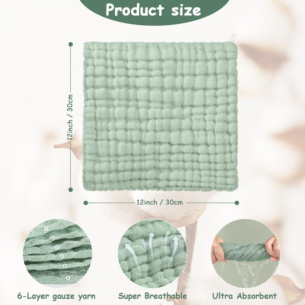 Looxii washcloths hanging loop for quick drying after use.