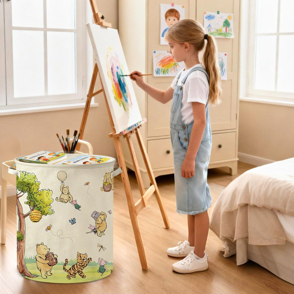 Lopeastar Winnie Bear neutral tones blend with any nursery decor for a calm room.