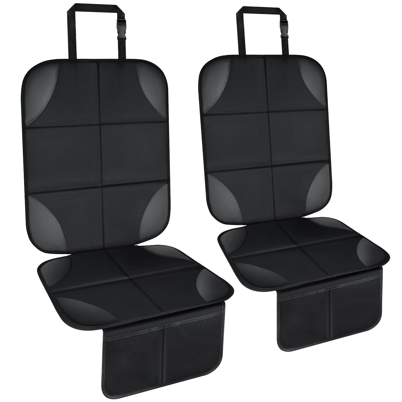 Lopjibar baby car seat protector adjustable-straps secures seat for safe trips