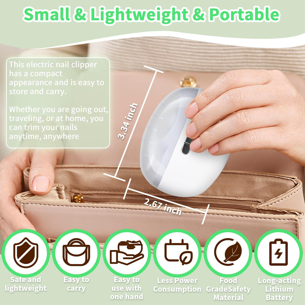 LOQOMI USB-rechargeable nail file for convenient everyday use.