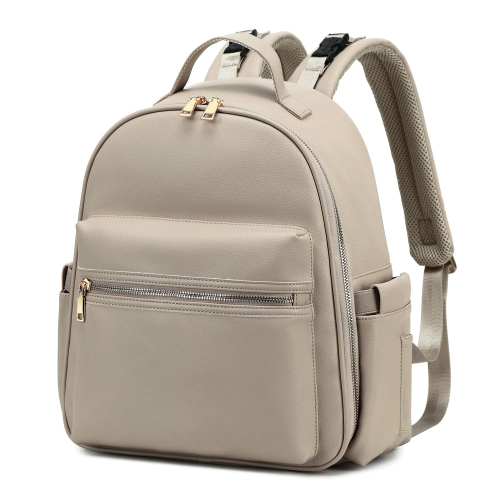 LORADI Compact Diaper Backpack front view shows clean lines and organized storage benefits.