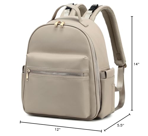 LORADI Compact Diaper Backpack waterproof pocket protects belongings outdoors during rain or spills.