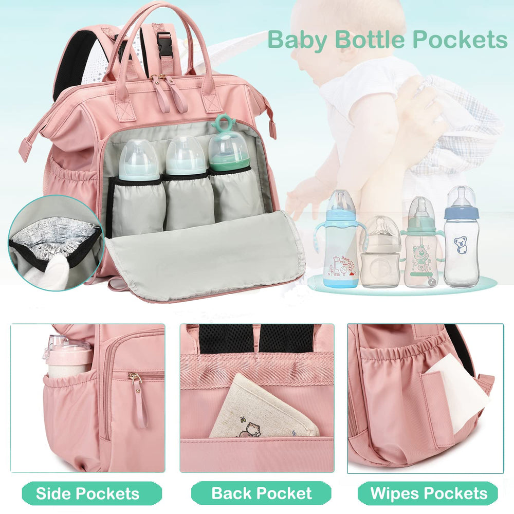 LORADI tote with fourteen pockets organizes baby gear for outings.