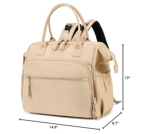 LORADI roomy design helps organize bottles, wipes, laptop, and personal items efficiently.