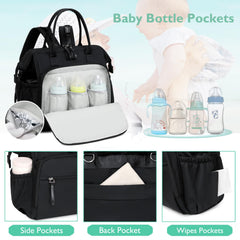 Loradi convertible-diaper-bag-tote strap-carry demonstrates hands-free comfort.
