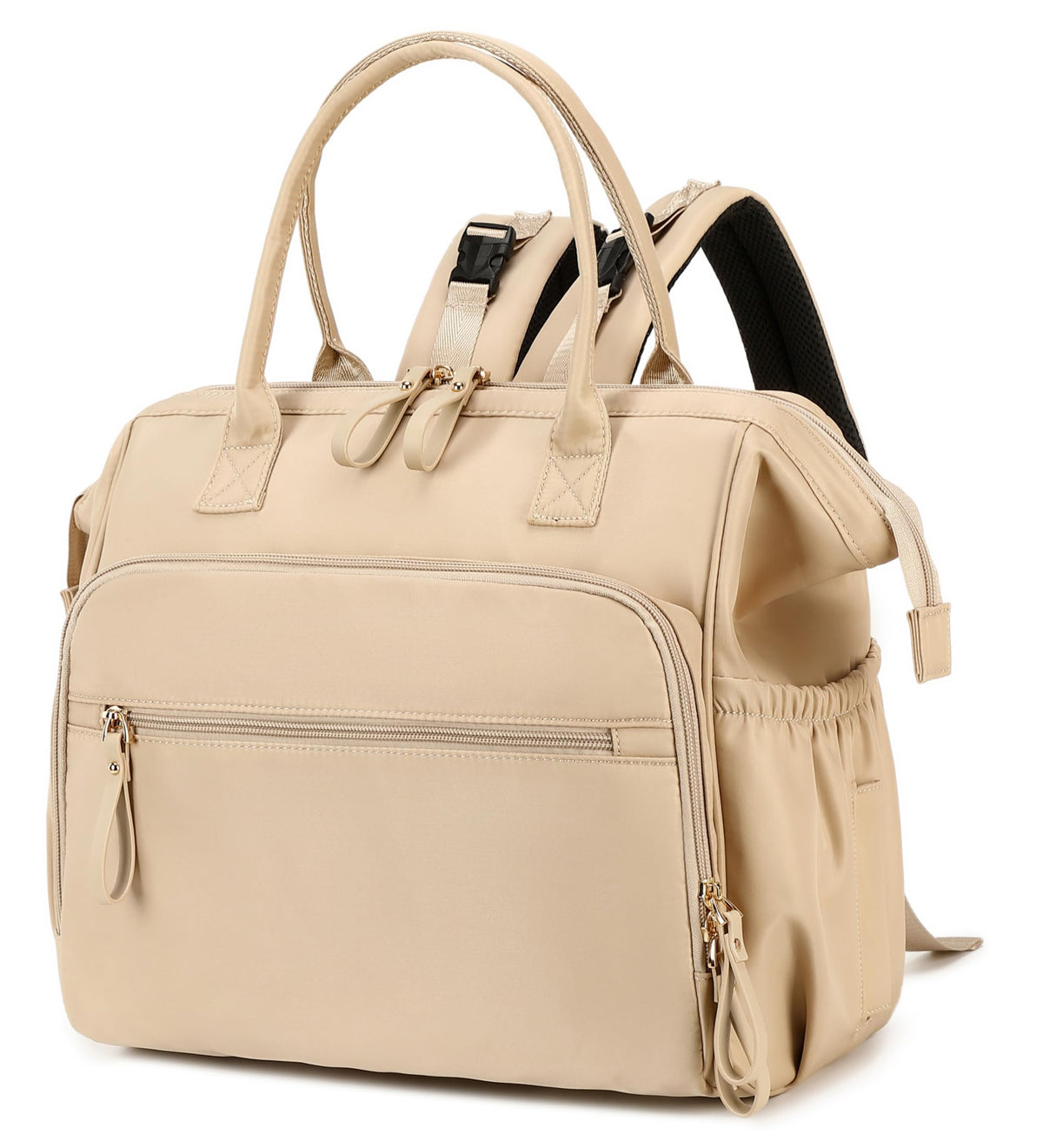 LORADI convertible diaper bag tote wide-open top shows easy access for baby essentials.