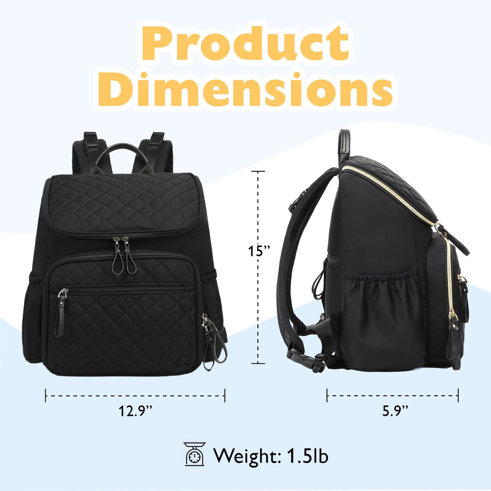 LORADI diaper bag backpack with stroller buckle makes on-the-go securing simple