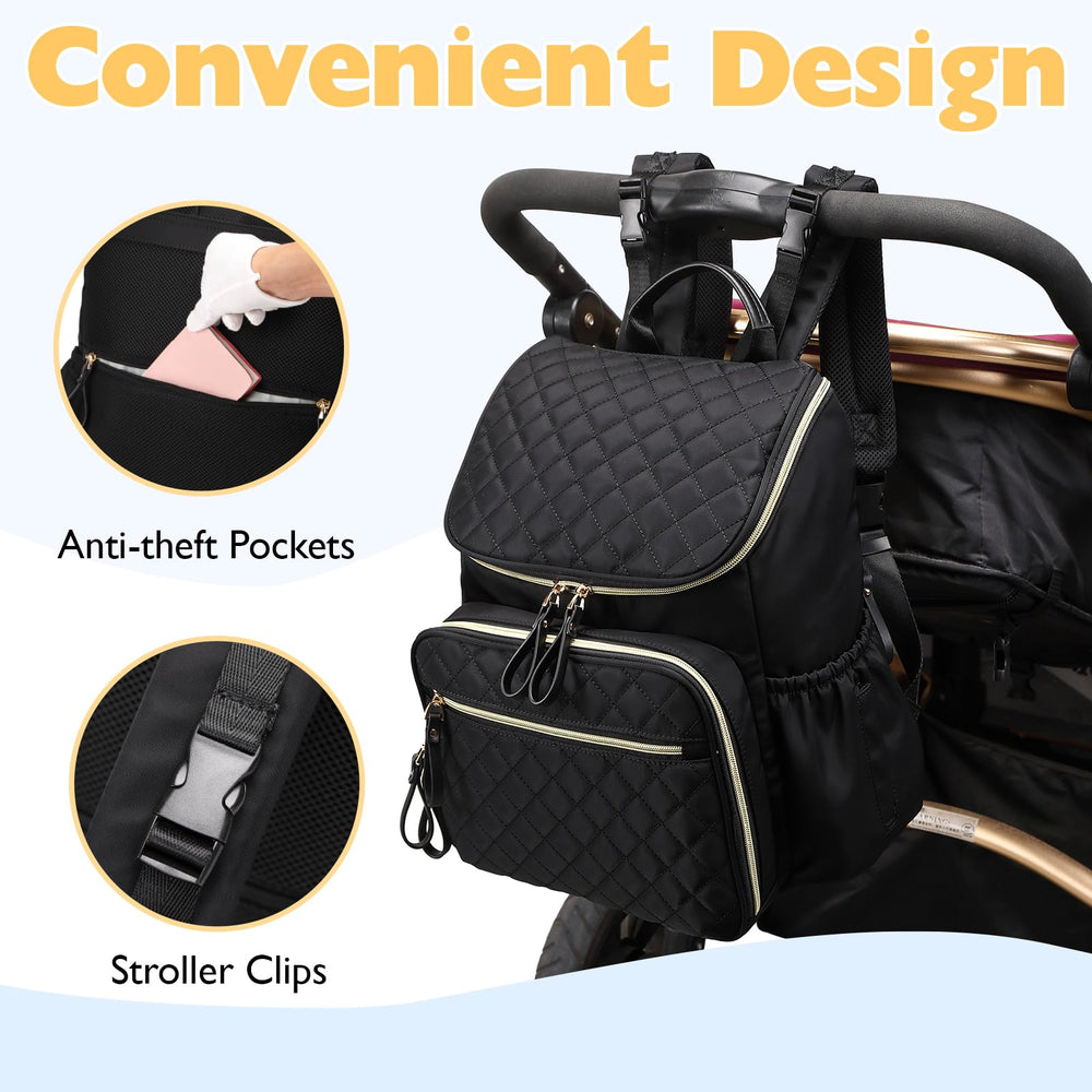 LORADI insulated pockets keep bottles and formula at the right temperature