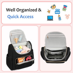 LORADI diaper bag insulated pockets keep bottles warm or cool during outings