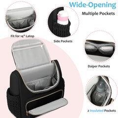LORADI diaper bag with stroller buckle for easy on-the-go attachment