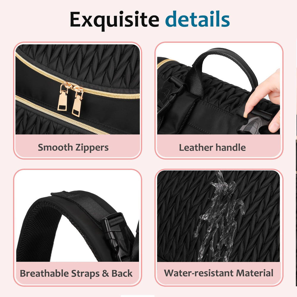 LORADI water-resistant fabric protects contents from light rain and spills