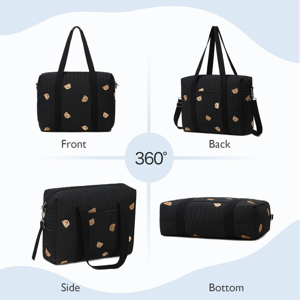 LORADI removable shoulder strap shown transforming the bag into a crossbody carry.