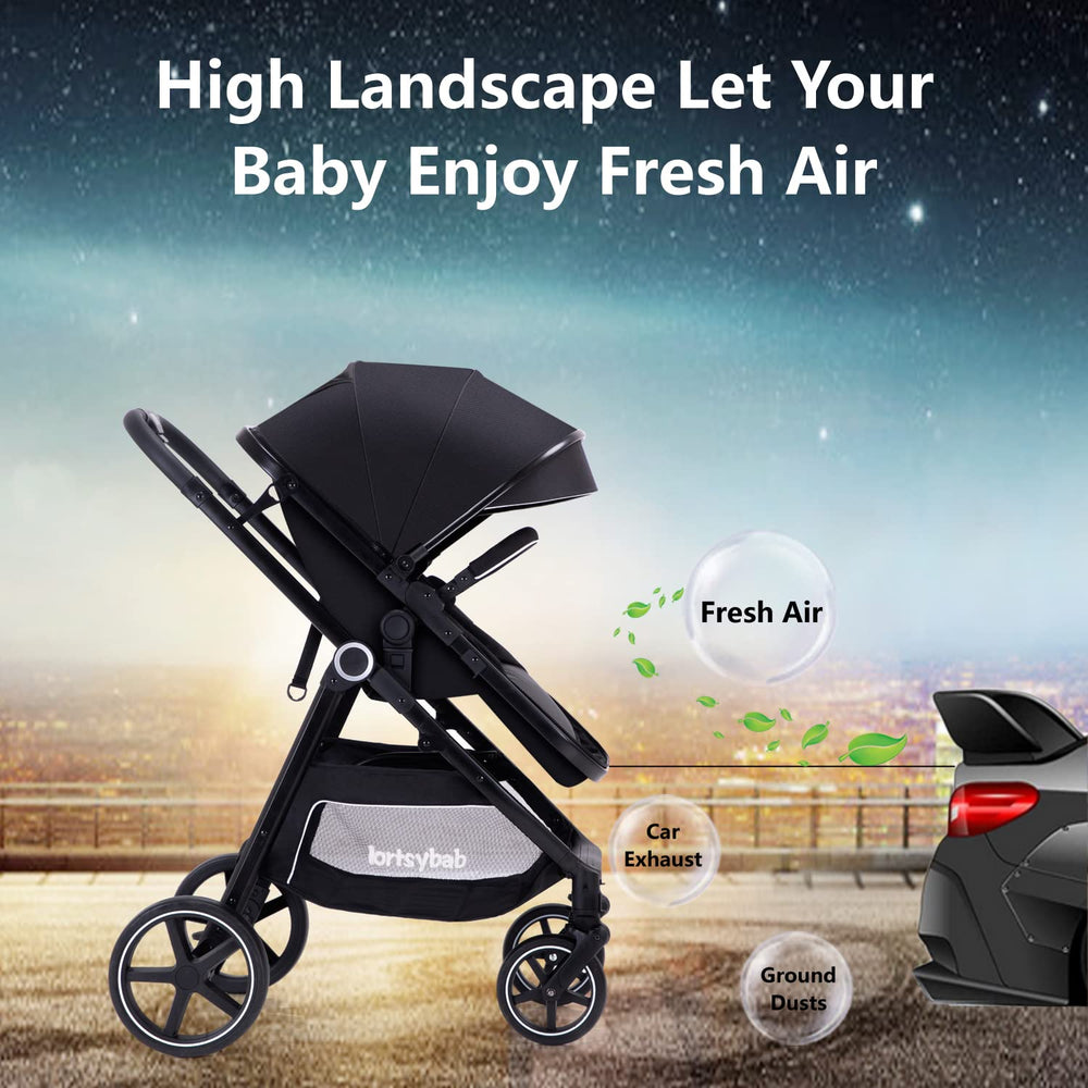 LORTSYBAB insulated foot cover keeps baby warm on chilly strolls.