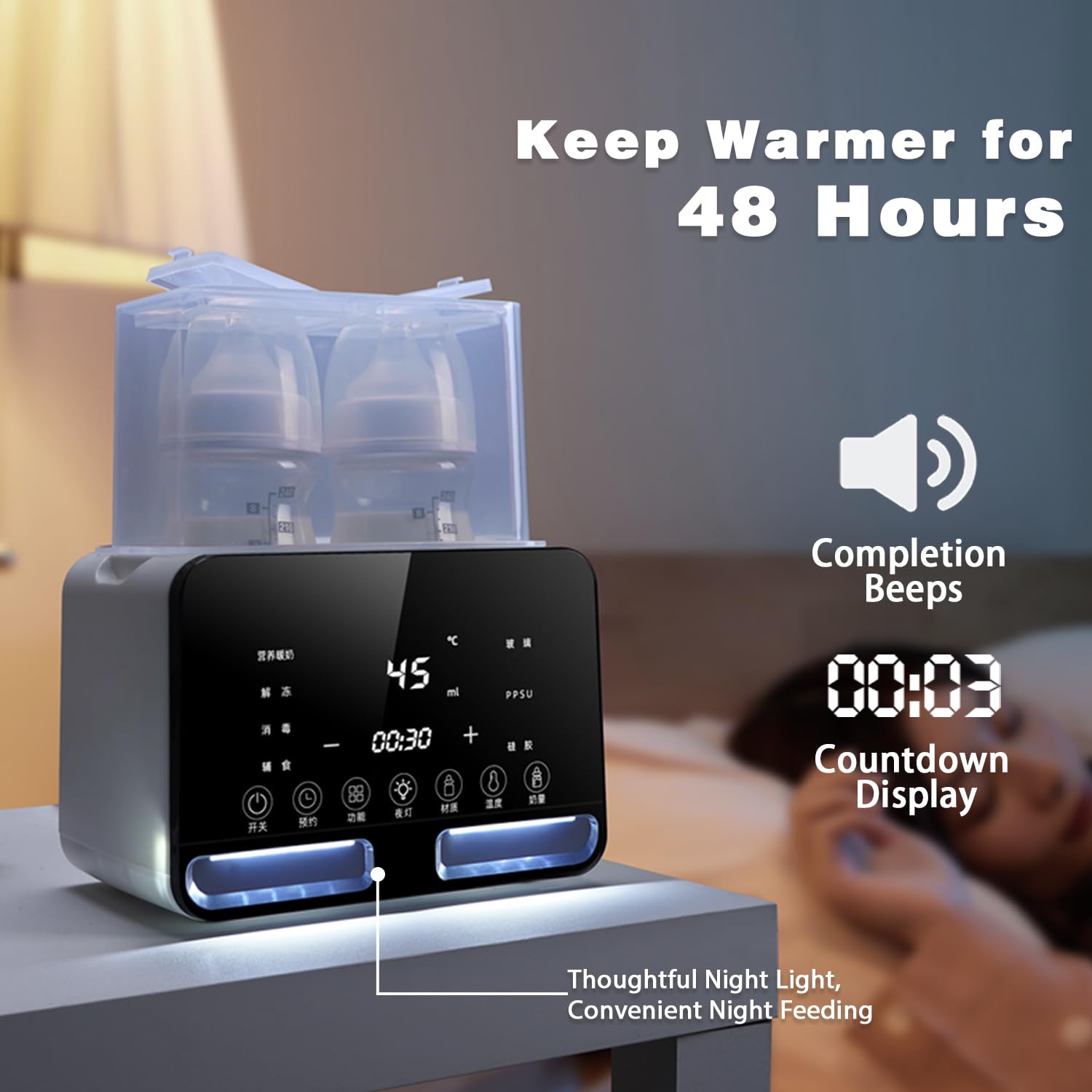 Losbenco steam heater supports food heating and gentle steaming.