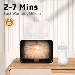 Losbenco twin-bottle space enables simultaneous warming for twins or shared feeds.