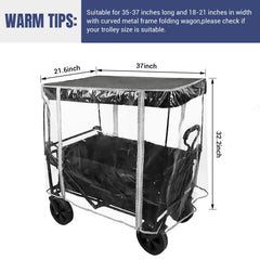 LOSCHEN wagon rain cover EVA material close-up shows durable, non-toxic protection