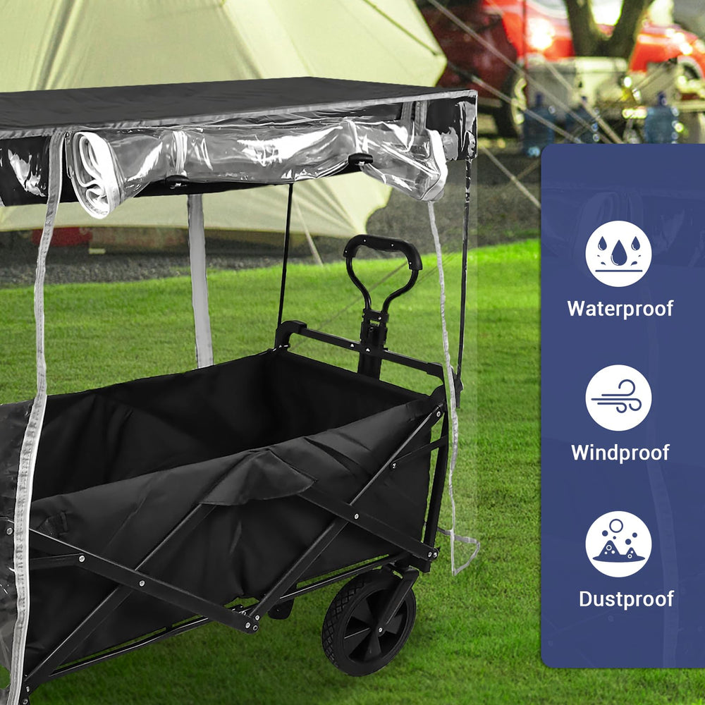 LOSCHEN wagon rain cover transparent view highlights clear protection