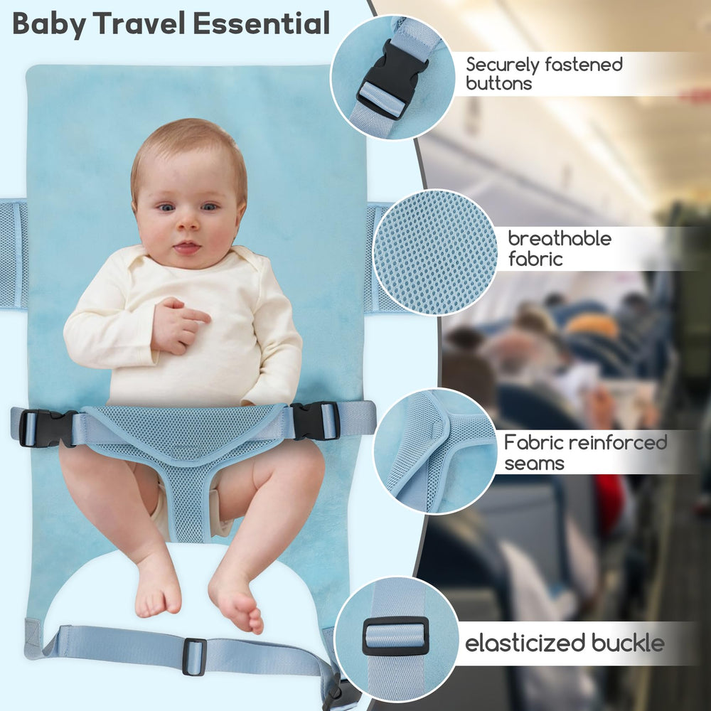 LoTanop toddler airplane bed velvet-front comfort during travel for gentle snuggling.