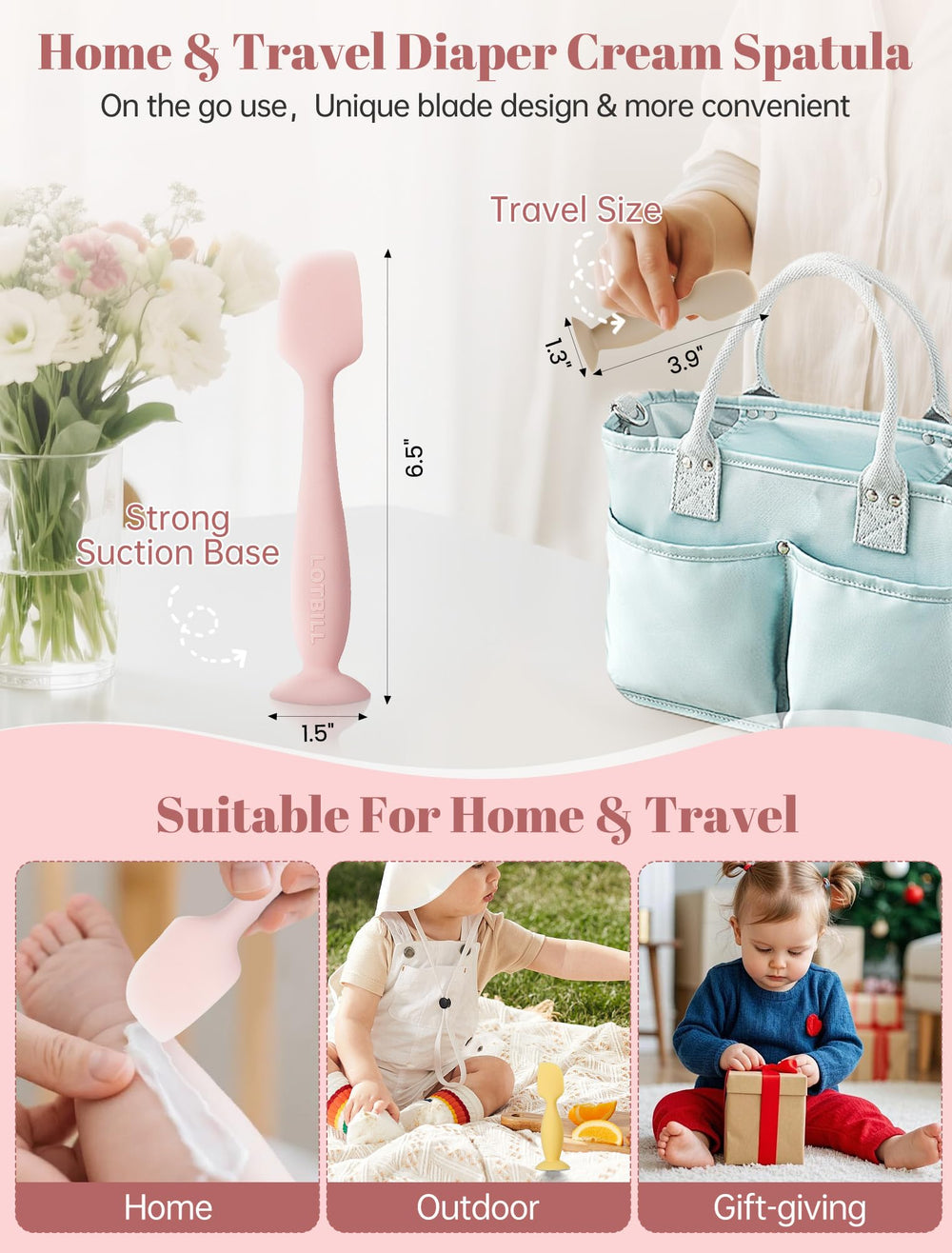 LOTBILL easy-clean design allows quick wipe and rinse after use.
