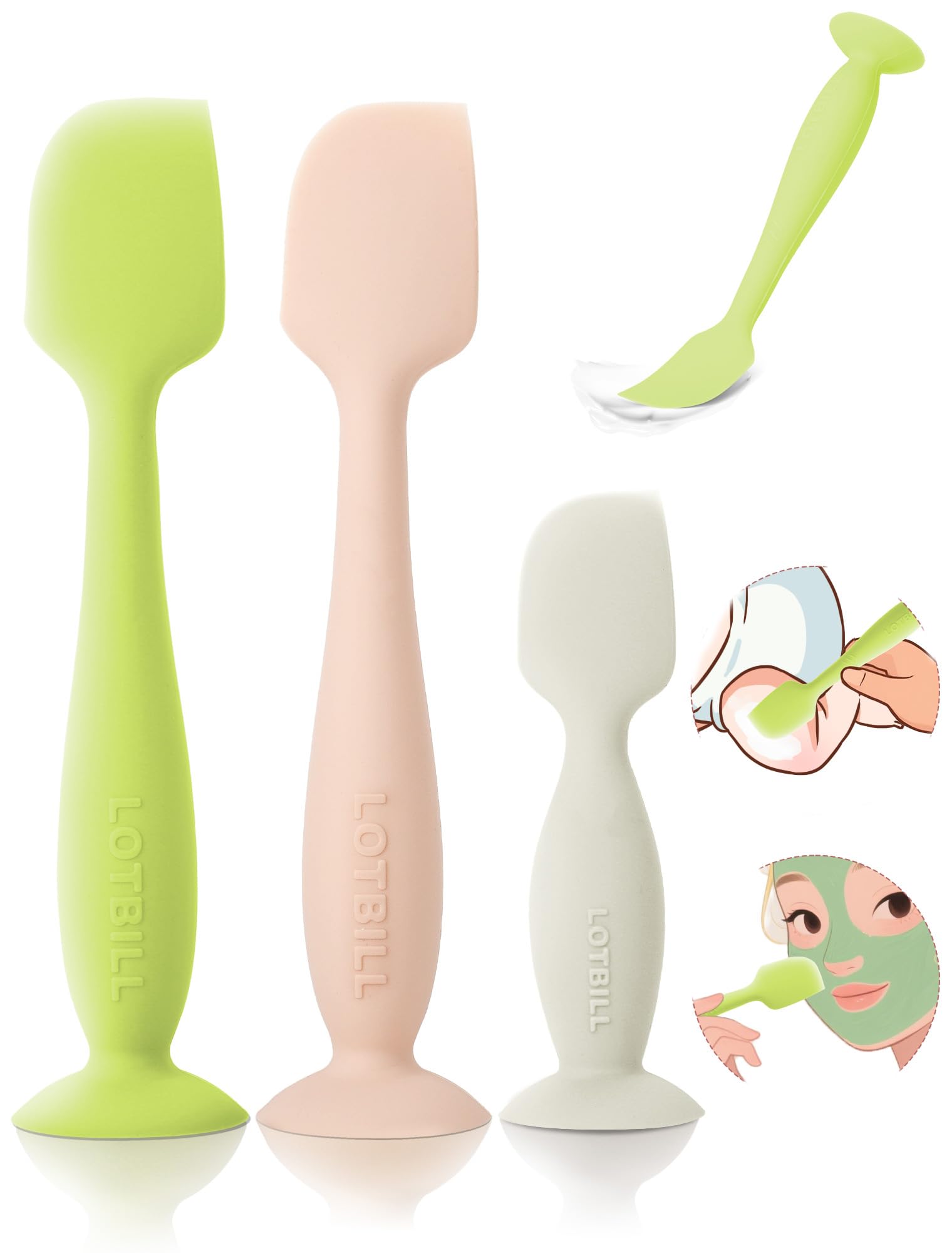 LOTBILL diaper cream spatula fullsize reaches jars for smooth application