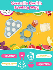 LOTBILL feeder pacifier soft silicone handle enables easy grip and teething relief.