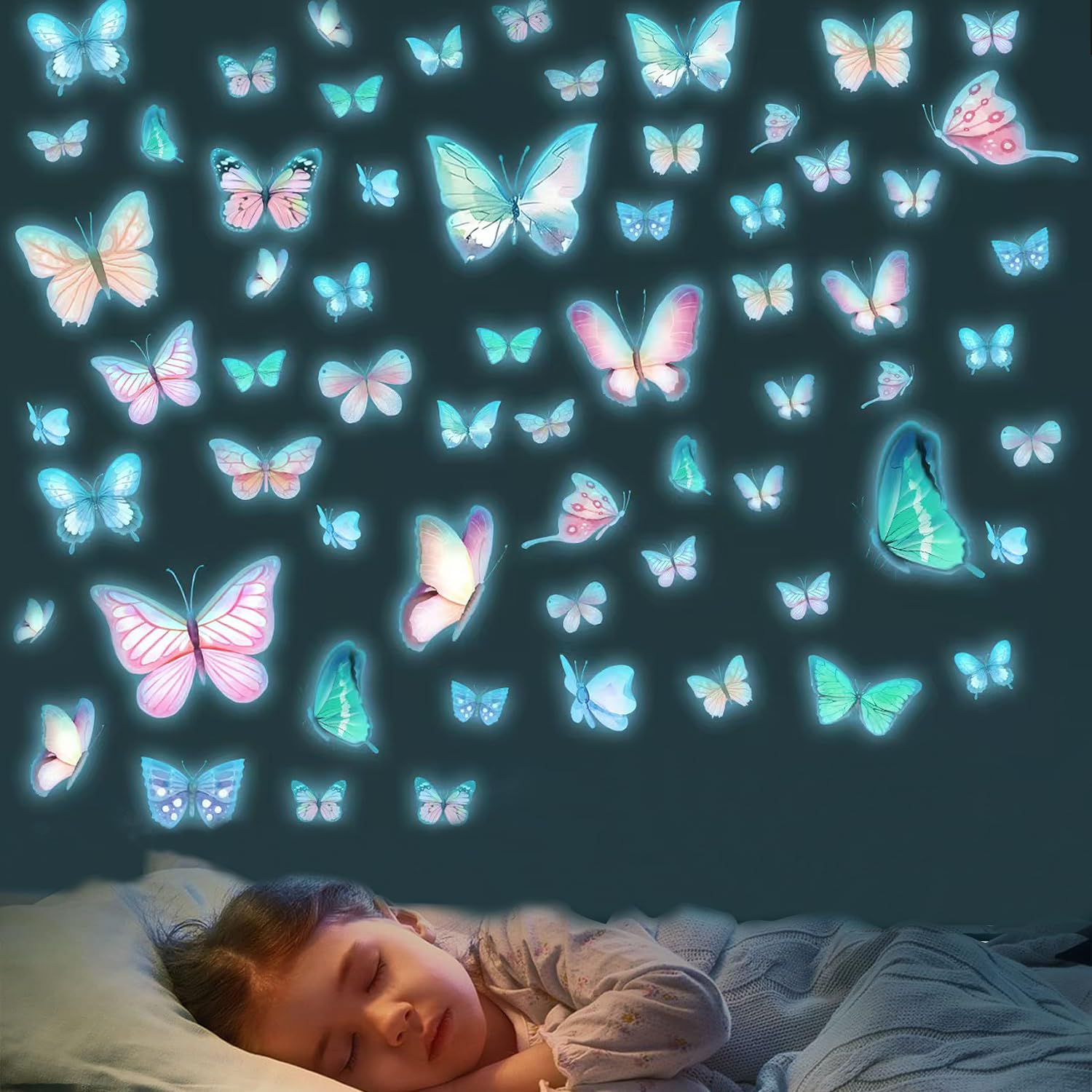 Lotusamber glow butterfly kids-room ambience helps create a warm nightlight