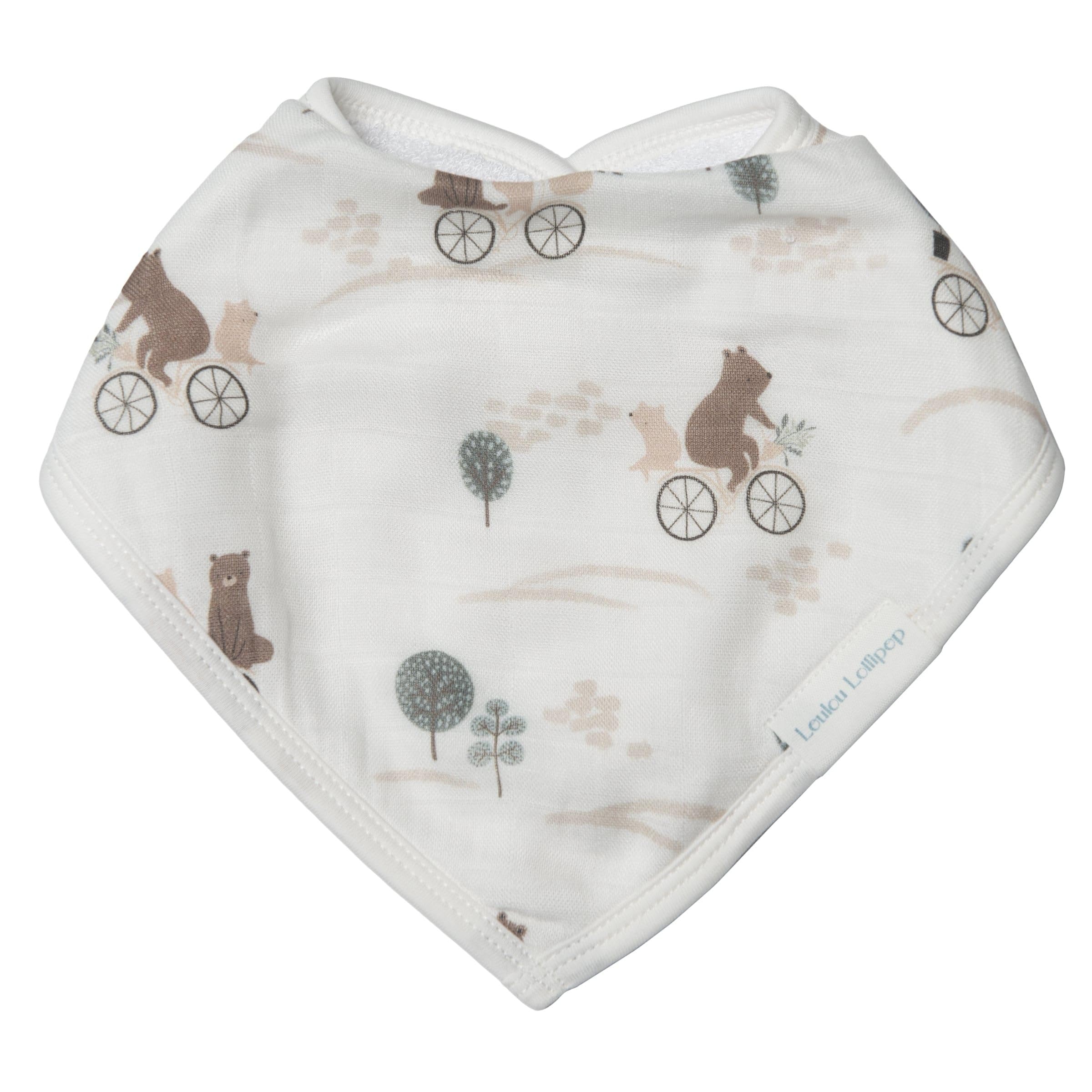 Loulou Lollipop bandana bib soft terry backing for comfy absorption