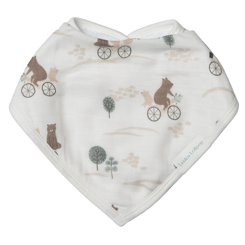 Loulou Lollipop bandana bib soft terry backing for comfy absorption