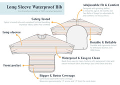 Loulou Lollipop long sleeve bib full-coverage shields arms and chest during crafts.