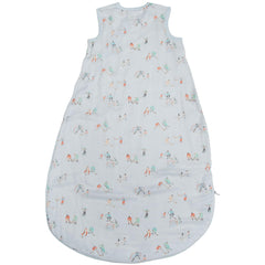 Loulou Lollipop muslin wearable blanket zipper detail for easy diaper changes