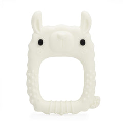 Loulou Lollipop Wild teether llama front view soothes gums during teething.